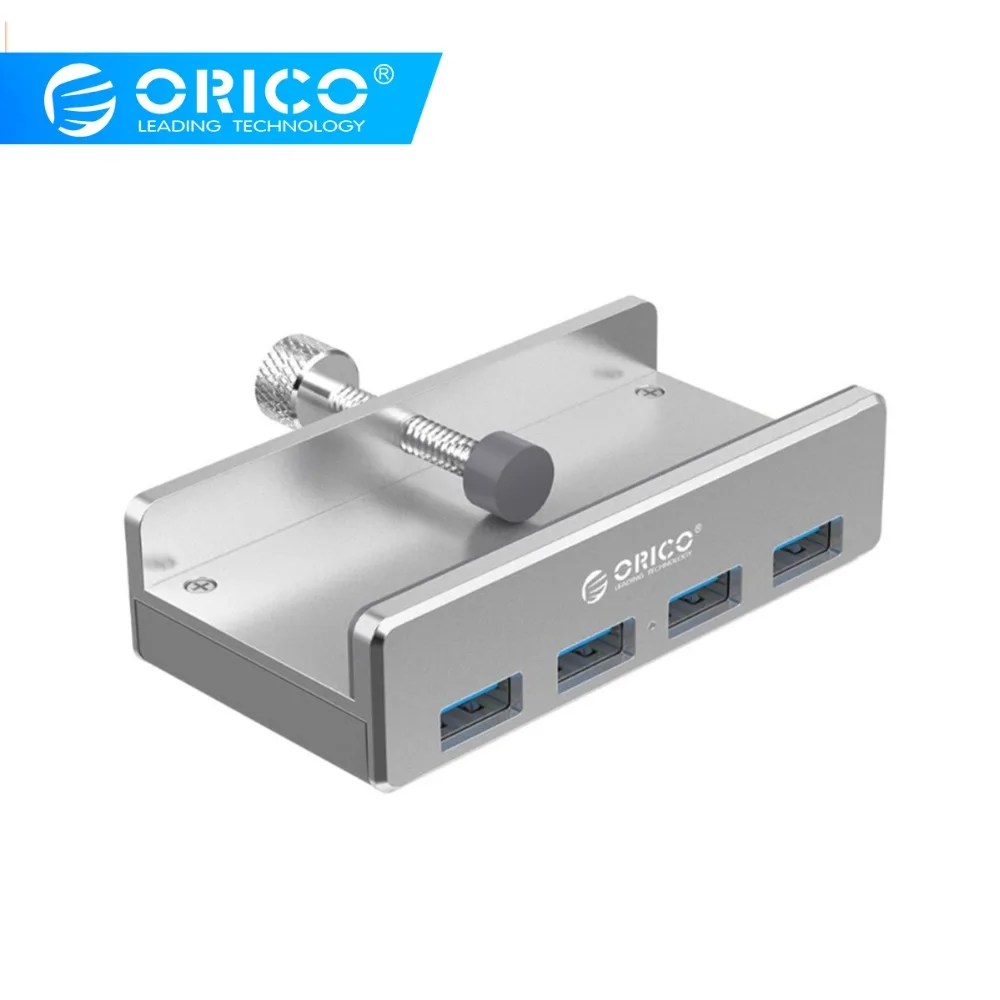 ORICO usb-хаб алюминиевый внешний 4 порта USB 3,0 Usb разветвитель с 10-30 мм регулируемым зажимом для Macbook Air ноутбук ПК Компьютерные концентраторы