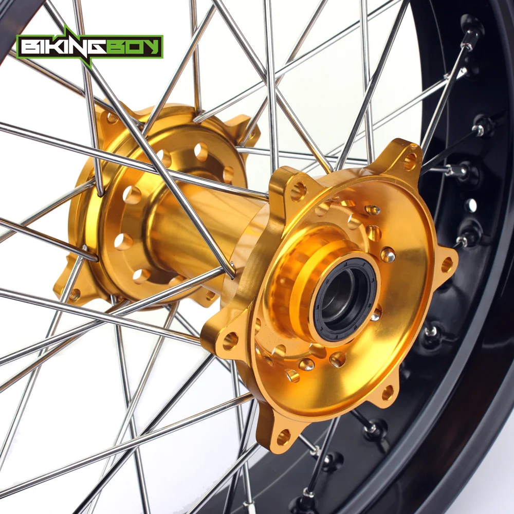 BIKINGBOY 4 25x17 &quotSupermoto MX полный комплект ступицы заднего колеса 36 отверстий для Suzuki