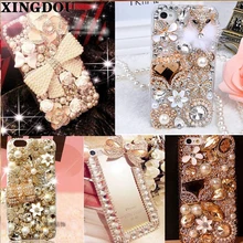 Xingduo 3D ручной работы Роскошные Bling ювелирное горный хрусталь кристалл алмаза жесткий чехол для iPhone 7 7 плюс 5/5S/6 /6 s/6 plus