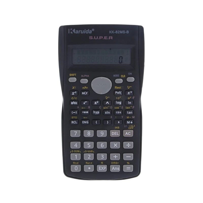 Multifunzionale Scientific 2 Display LCD Calcolatrice Calcolatrice funzionale portatile 240 funzioni Nero