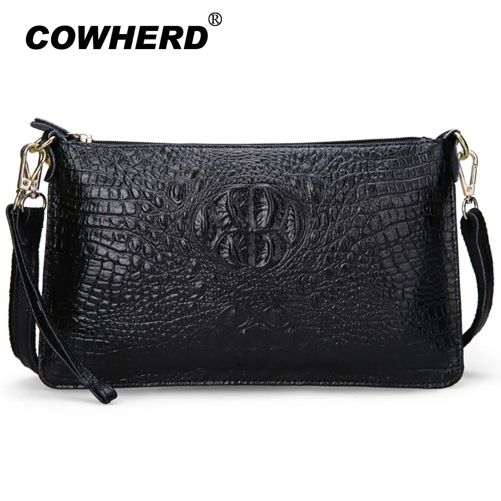 

COWHERD 100% genuine leather women messenger bags crossbody bag fashion day clutch women clutch wallet real leather hand bags