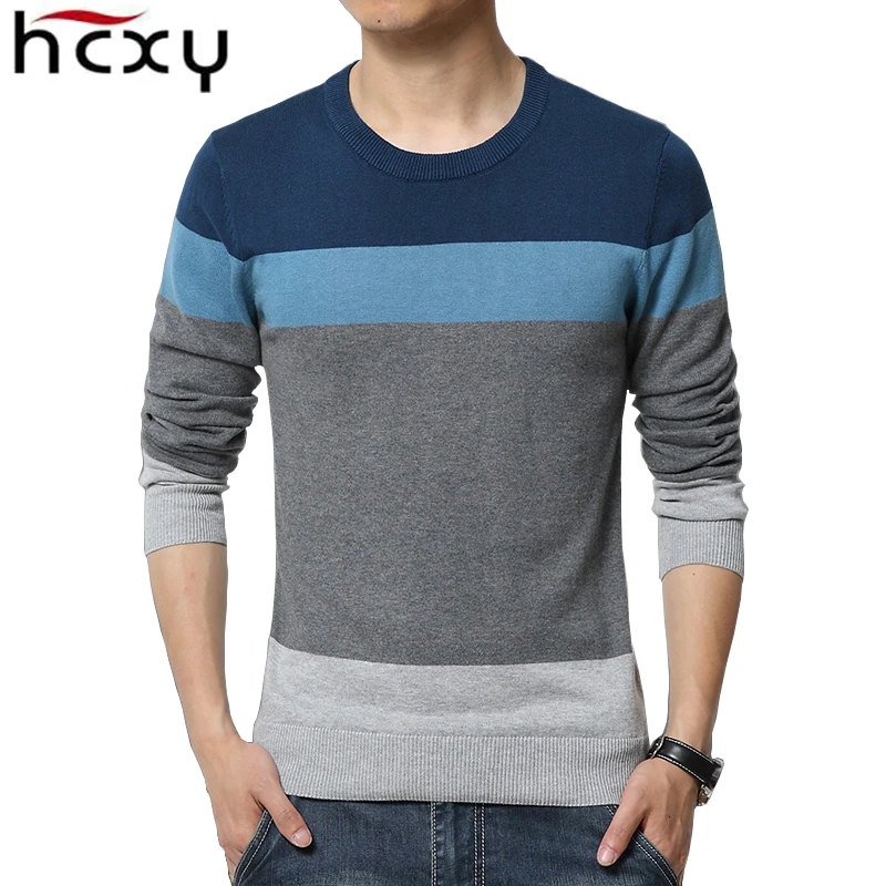 

HCXY 2017 new Spring and Autumn sweaters men best style O neck mens sweaters brand jersey pullover male 5XL knitwear dress