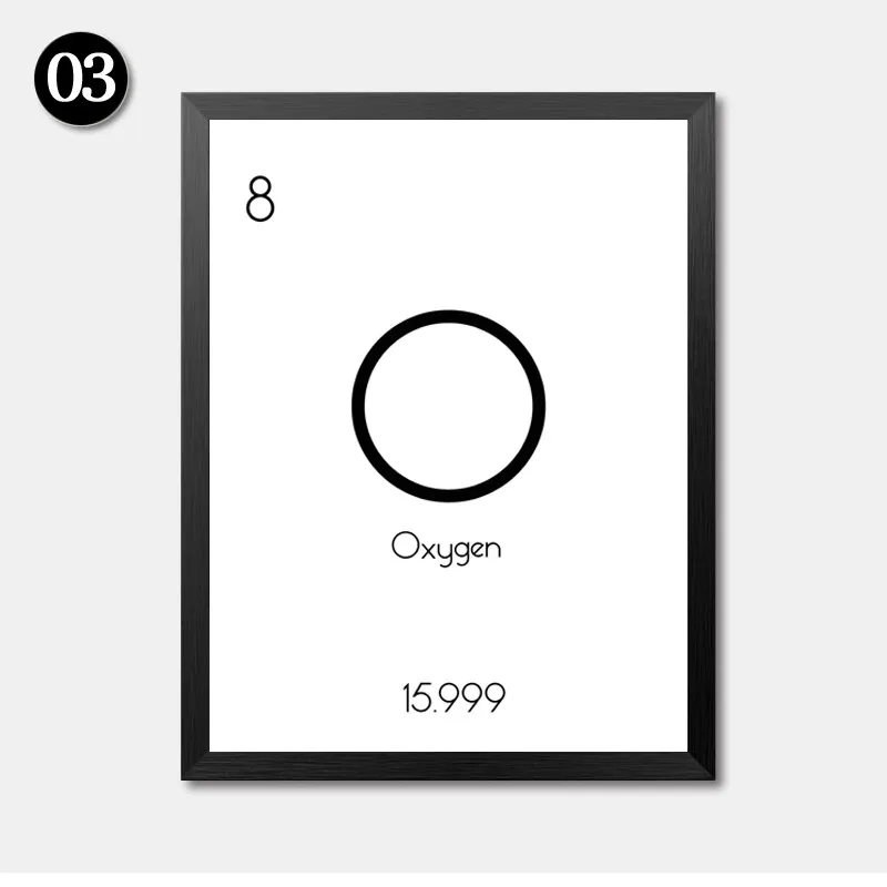 Плакат по химии на заказ, печатная Таблица элементов, печатная научная живопись на холсте, настенная печать плакатов HD2110 - Цвет: 3