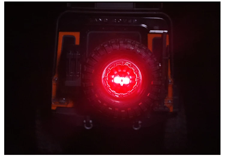 

1Set Tail Body LED Brake Light Rear Spare Tire Brake Lights for 1:10 TRX4 90046 VP SG4 Wrangler JEEP KM2 RC Cars Modification