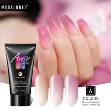 Modelones 30 г температурный акриловый удлиняющий гель быстростроительный Гель-лак прозрачный розовый обнаженный лак для ногтей строительный УФ гель для ногтей