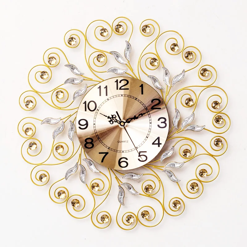 Креативные настенные часы с кристаллами в скандинавском стиле, современные настенные часы для дома, Простые Модные настенные часы для гостиной, декоративные кварцевые часы
