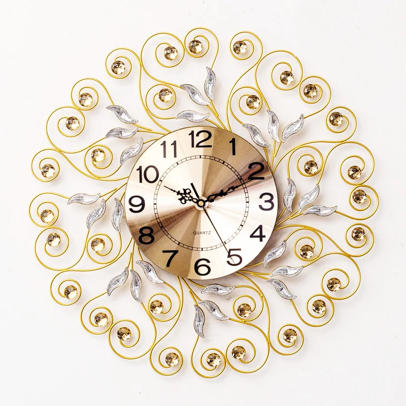 

Nordic Creative Crystal Wall Clock Wall Modern Home Reloj De Pared Simple Fashion Living Room Mute Clock Decorative Quartz Clock