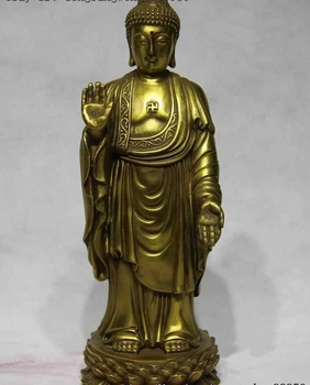 

Tibetan Buddhism Temple Brass Copper Amitabha Tathagata Sakyamuni Buddha Statue
