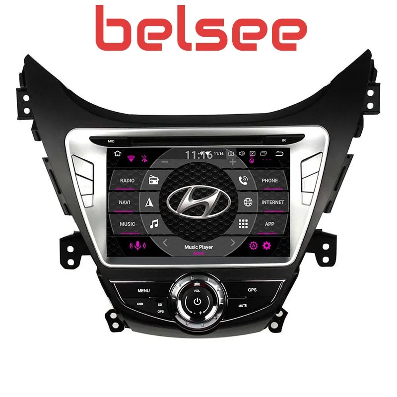 

Belsee Octa Core PX5 Ram 4G+32G Android 8.0 Car Multimedia System DVD Player HD Radio for Hyundai Elantra Avante I35 2011-2013