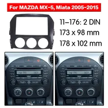 Радио фасции Для MAZDA MX-5 Miata Двухканальное Радио DVD стерео CD панель черточки Топ 11-176