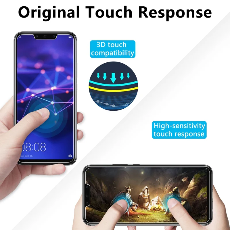 2 шт. закаленное стекло для Huawei p smart 2019 защита экрана psmart защитная пленка 6