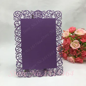 

30pcs Laser Cut Menu Cards,Flower Design Handmade Invitation Card Customize Hotel Banquet Cafe Menu Card Party Table Decoration