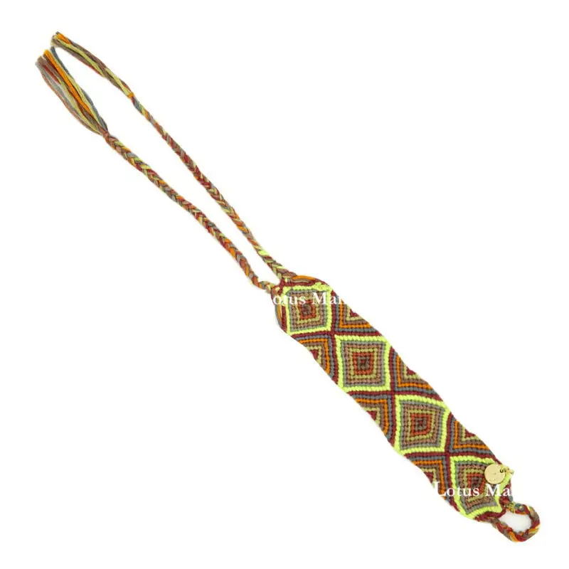 

Lotus mann NEON LIME COMBO WOVEN CUFF BRACELET