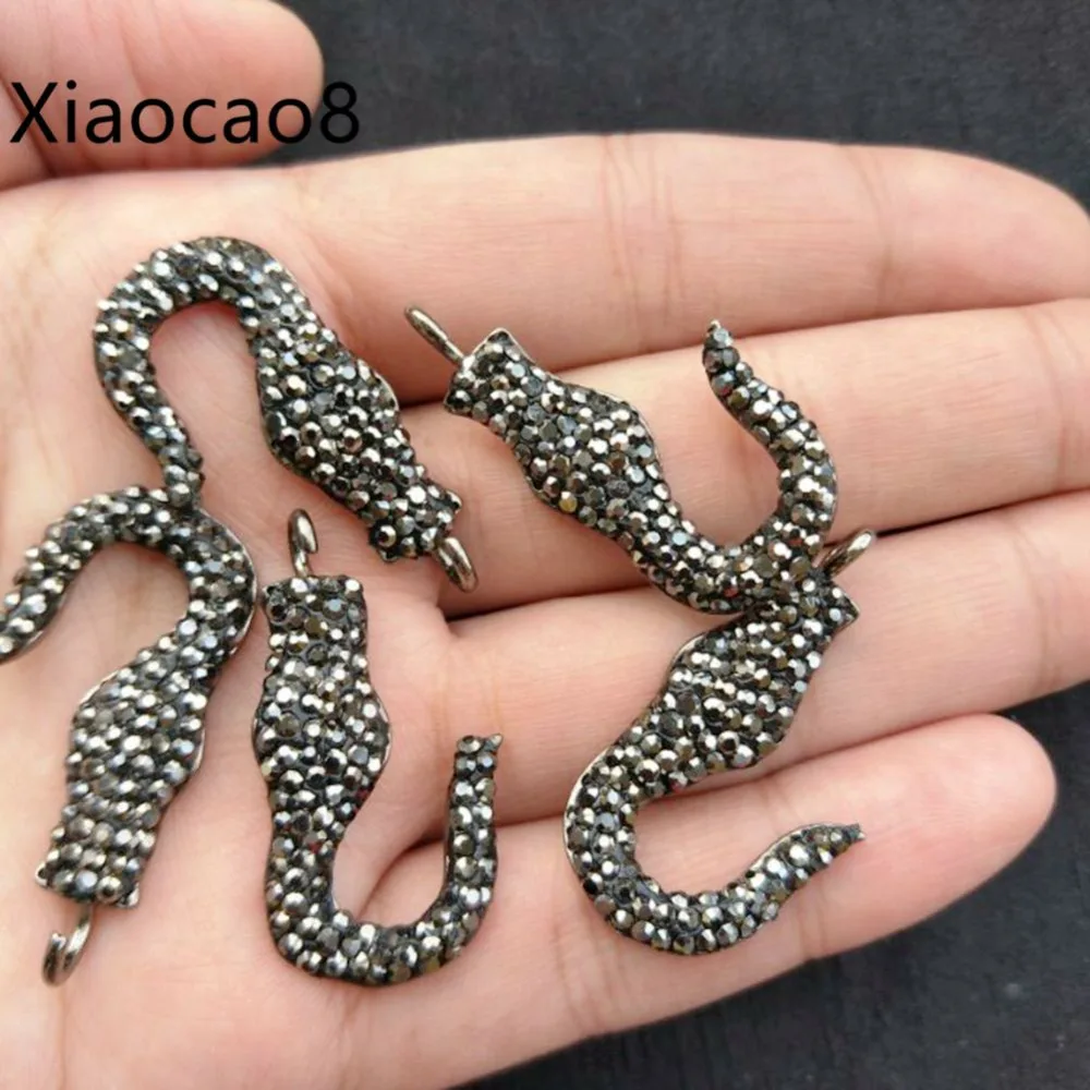 Wholesale Jewelry Findings Black Rhinestone Connectors for Making