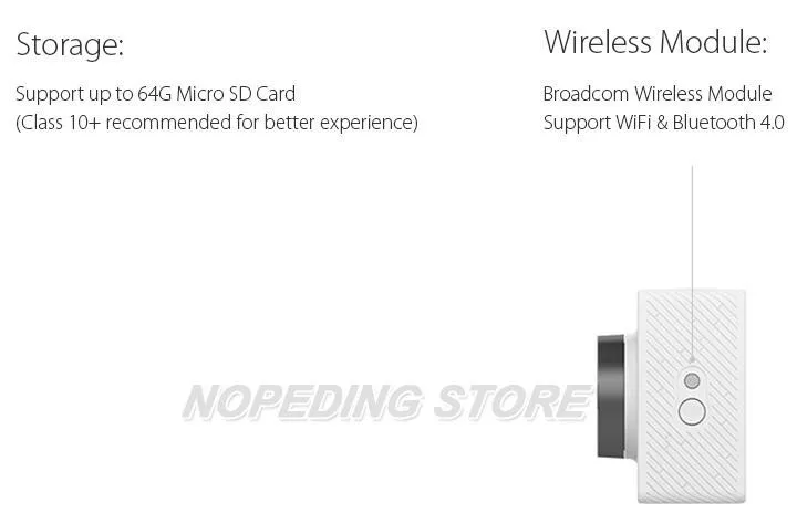 Xiaomi Xiaoyi WiFi Action Camera 16MP 60FPS Ambarella 184850 14