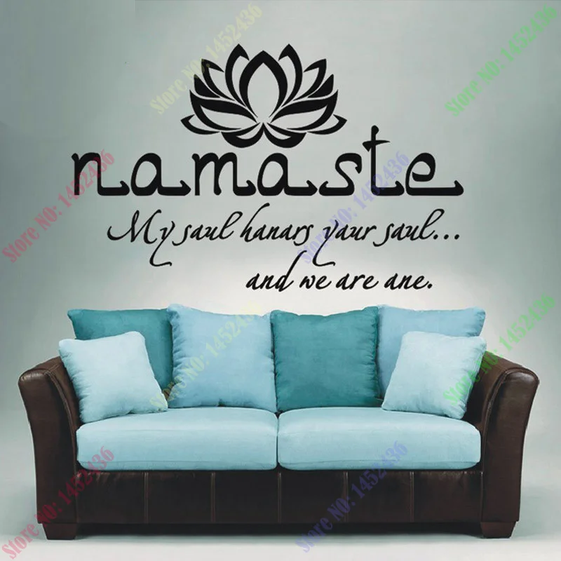 Us 1049 25 Offwandtattoos Zitate Vinyl Aufkleber Aufkleber Buddha Zitieren Namaste Yoga Mandala Wandaufkleber Für Wohnzimmer Diy Viele Farben In