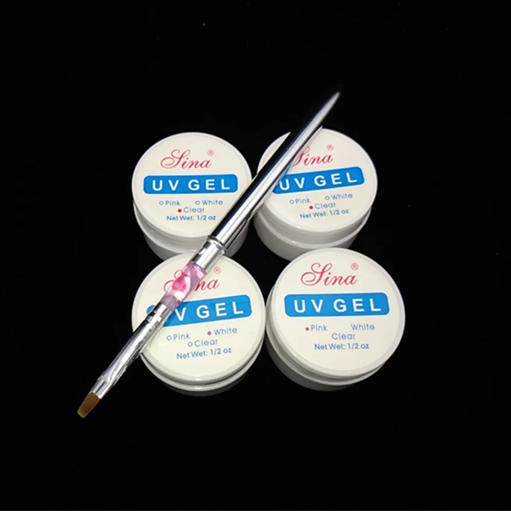 

5PCS Brush for gel varnish UV Gel Nail Extension Gels Kit for Nails Construtor Set Builder Nail Art Tips UV Gel Polish Manicure