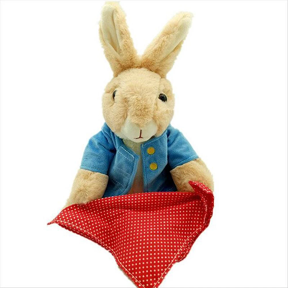 Peek a Boo Toys Peter Rabbit Play Hide Seek Lovely Cartoon Stuffed Kids Birthday Gift Cute Electric Music Rabbit Plush Toy 30cm