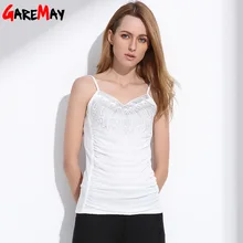 Gareмая майка для женщин топы Сексуальная летняя блузка на бретелях Топ черный джемпер майки Cami Тонкий Топ без бретелей для женщин 0014