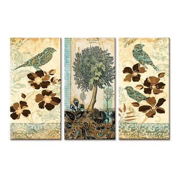 

Animal Canvas Paintings Frameless Decoration Painting Canvas Art Cartoon Bird Picture Canvas painting For Living Room 3pcs