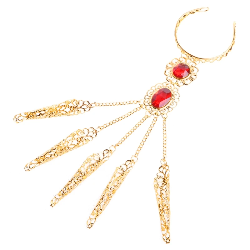 

1pc Women's Girl's Belly Dance Dancing Finger Indian Thai Finger Hand Nails Golden Jewelry