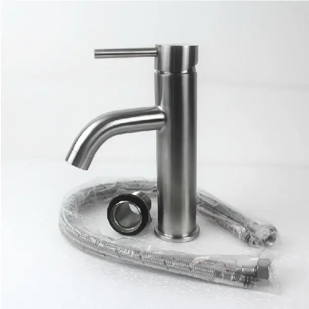 

304 stainless steel lead-free wire drawing basin faucets mixer