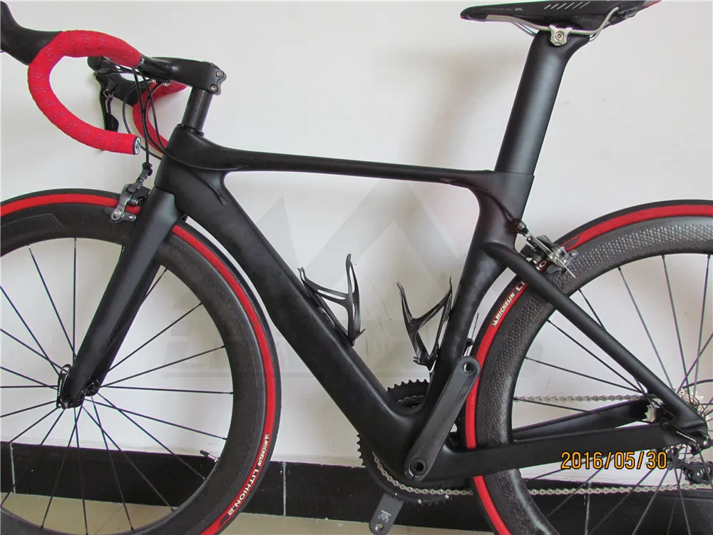 Leadxus Gam180 Carbon Fiber Complete Bike Carbon Road Bicycle Frame+dimple Carbon Wheels+carbon Handlebar/saddle+r8000 Groupset