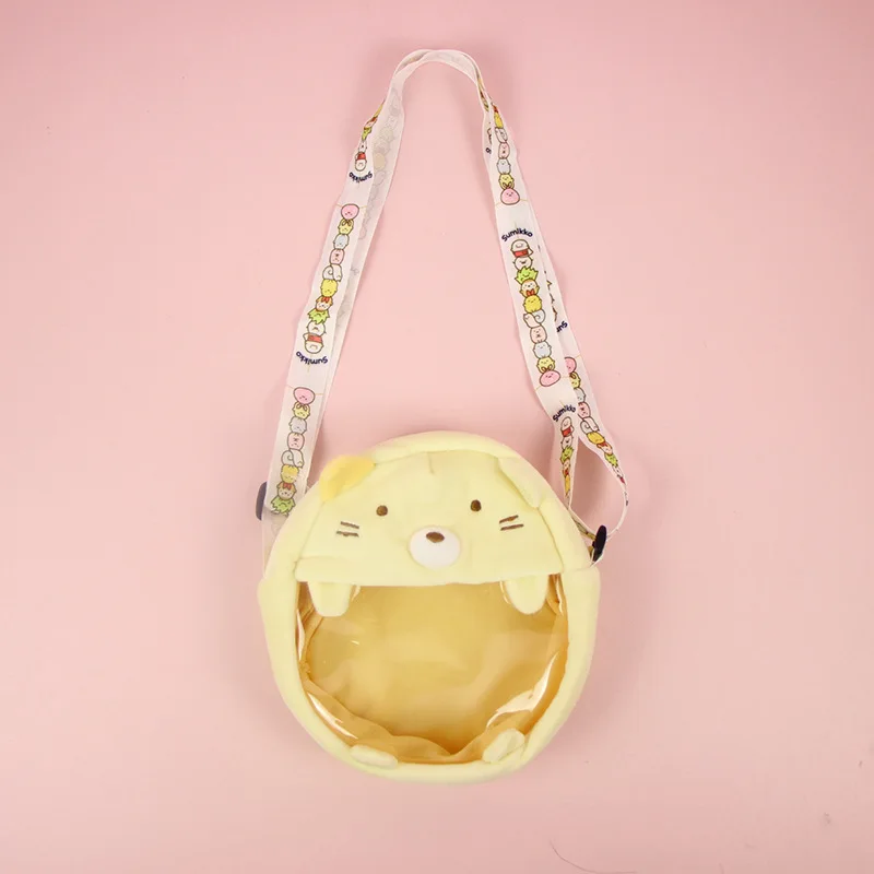 6 Styles Cute Plush Bag Of Sumikko Gurashi Mini Children Plush Bag Nano Doll Soft Pillow Corner Bio Cartoon Doll Bags for Kids - Цвет: Лимонно-желтый