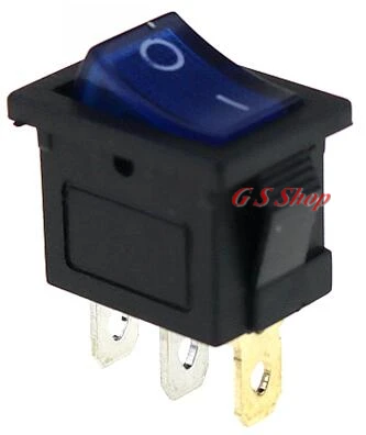 Blue 3PIN 1 шт. KCD1 2PIin 3Pin Лодка Автомобильный кулисный переключатель 6A/10A 250 V/125 V AC красный желтый зеленый синий черный кнопка Лучшая цена KCD1 - Цвет: Blue 3PIN