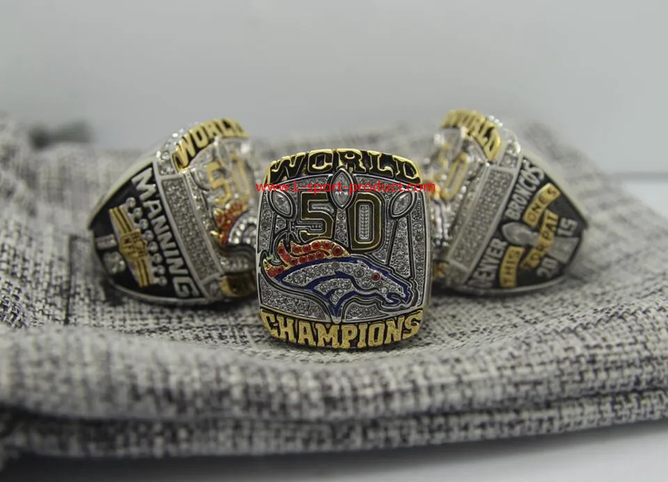 On sale 2015 Denver Broncos super bowl championship Rings 8 14S copper