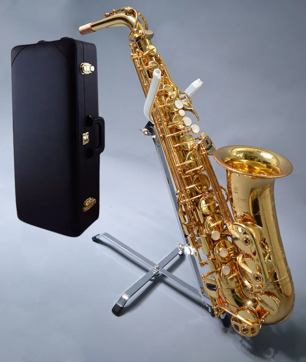 

original Alto Saxophone YAS-875EX Eb gold 875ex Alto Sax Professional musical instrument Mouthpiece With Case&box free shipping