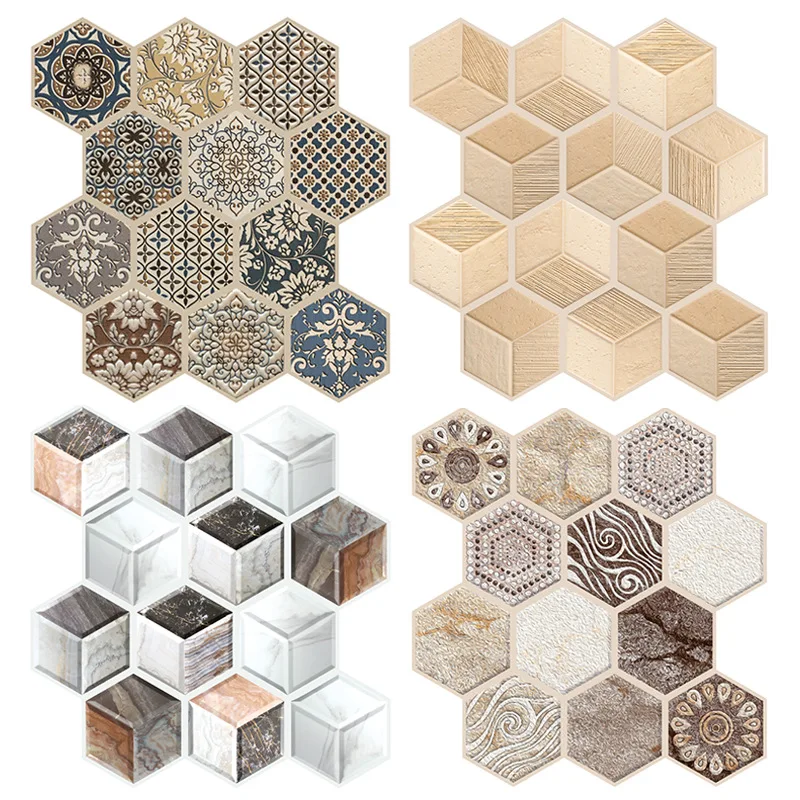 

30*30cm Polygon PVC Self Adhesive 3D Wallpaper Home Decor Brick Pattern Waterproof Wall Paper Bedroom Living Room