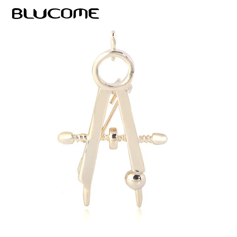 Детская брошь в форме компаса Blucome золотого цвета значок для студентов аксессуар