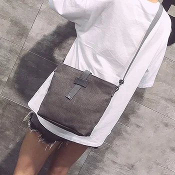 

Fashion solid color women canvas shoulder bags 2019 new zipper female Messenger Bags large capacity simple women crossbody bags