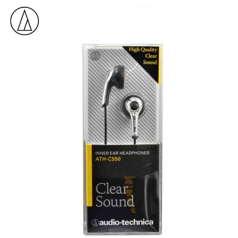 Оригинальный Audio Technica ATH C550 проводные наушники с тремя полосами выравнивания