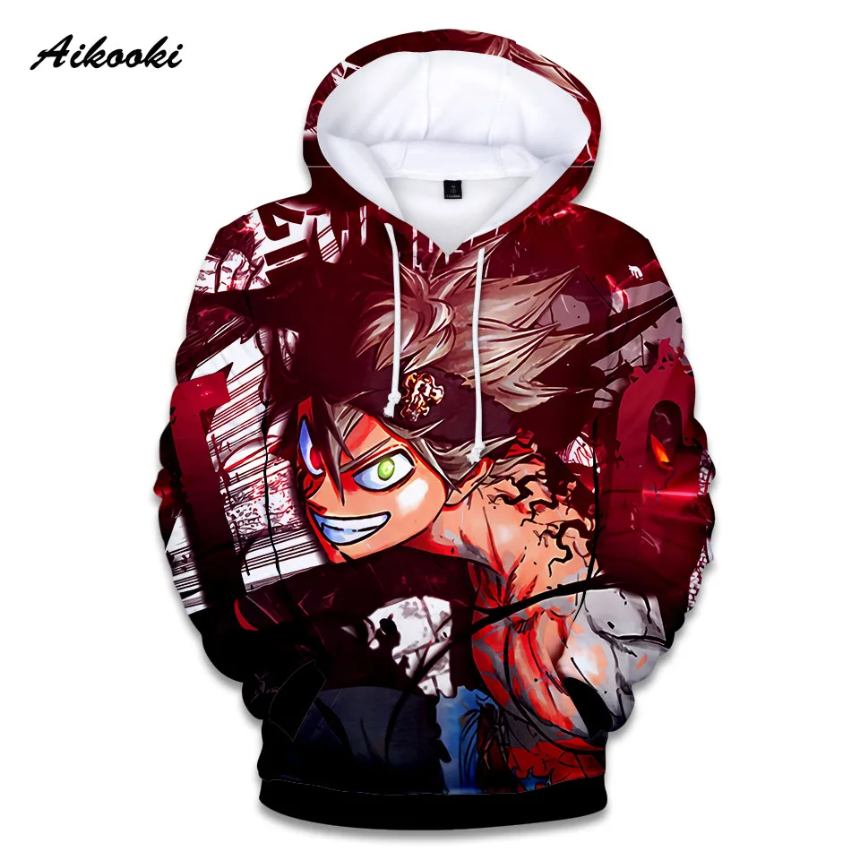 

Aikooki Black Clover Hoodies Men/Women Hoodie Sweatshirt Hoody 3D Print Anime Black Clover Thin Pullovers Hoodies Boys/Girls Top