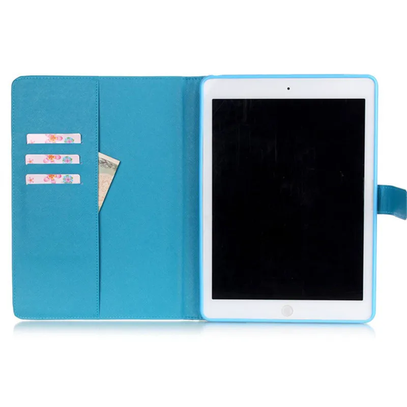 White Cat Case for Ipad Air 1 PU Leather Cute Eyes Magnet Smart Flip Stand Wallet Tablet Cover With Card Slots & OPP Bag 1 PCS   (13)