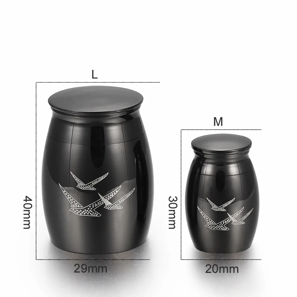 

Going Home Memorial Keepsake Urn with Fancy Box - Wings of Freedom Keepsake Urn - Mini Urn for Ashes