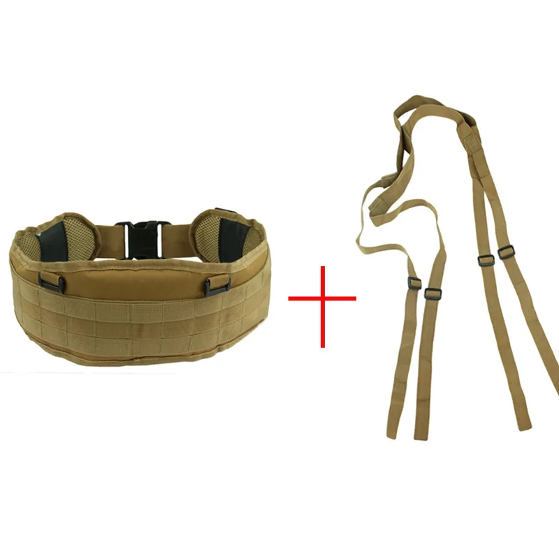  Outdoor moller belt Equipment Military Airsoft Adjustable Tactical Padded Molle Waist Belt Combat A