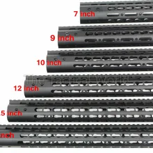 Принадлежности для оружия AR-15 M16 M4 7,9, 10,12, 13.5, 1" дюйма свободном KeyMod цевье монолитную Сверхлегкий Тонкий Топ Железнодорожный