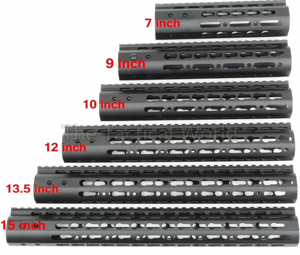 

Hunting Gun Accessories AR-15 M16 M4 7,9,10,12,13.5,15" Inch Free Float Keymod Handguard Monolithic Ultralight Slim Top Rail