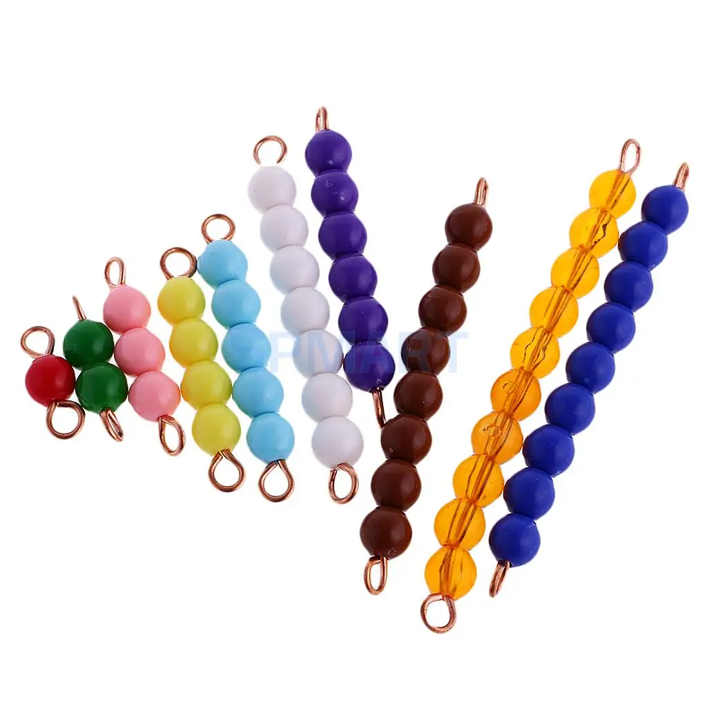 Montessori Numbers Beads Bars Kids Learn Math Early Learning Educational Intelligence Development Toy Xmas Gift