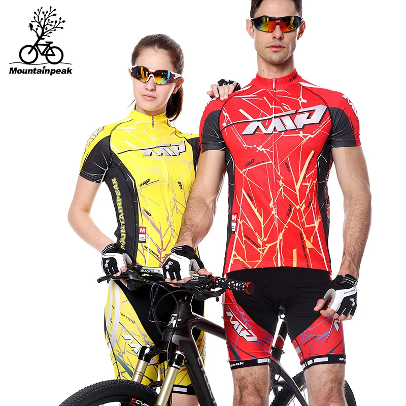 

Mountainpeak 2017 MTB Road Bike Breathable Bicycle Jersey Sets Summer Short Sleeve UV Protect Cycling Jersey Sets Bike Clothing