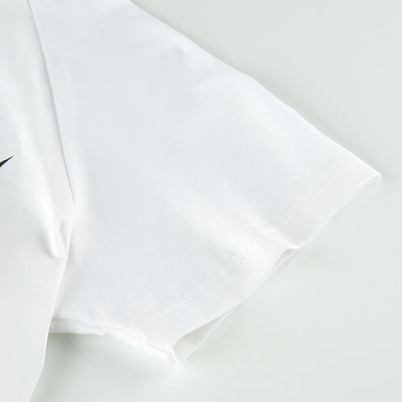 Хлопковый укороченный топ с графическим принтом, Повседневная футболка, Женская Корейская Винтажная футболка, Женская белая футболка Kawaii Harajuku, женская футболка