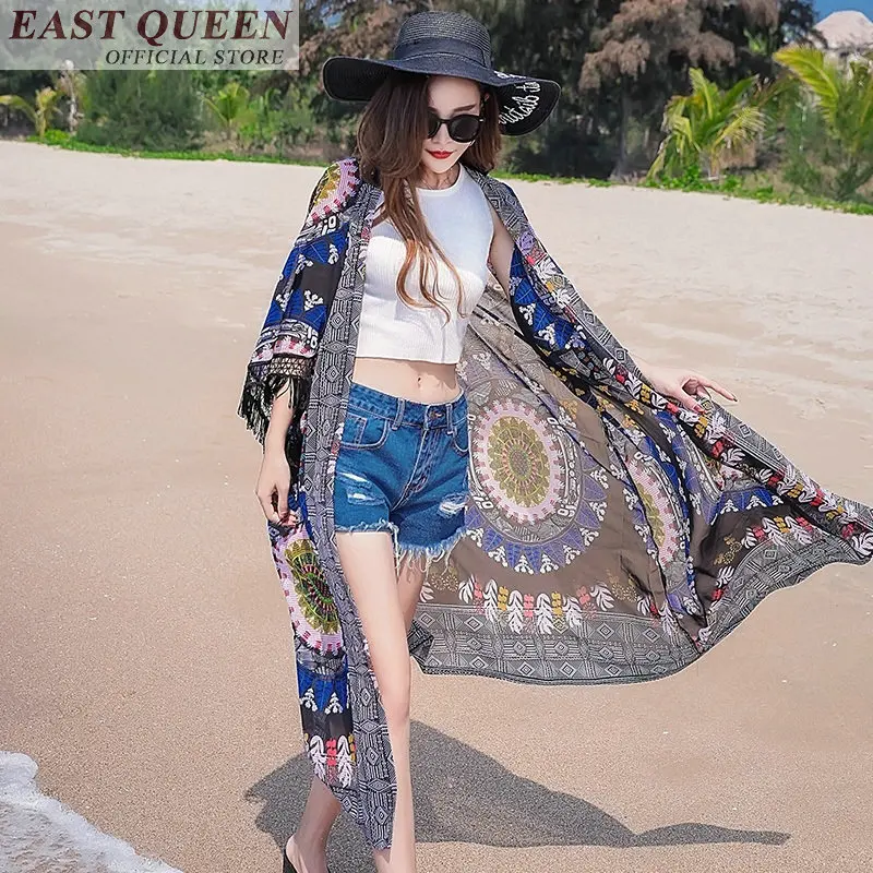 bohemian-women-long-blouses-hot-sale-beach-chiffon-tassel-floral-print-v-neck-three-quarter-batwing-sleeve-female-shirts-dd709-l