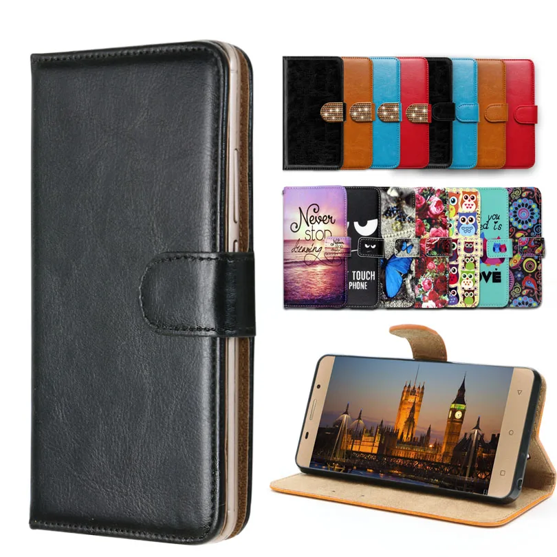 

Vintage Flip Case Luxury PU Leather case for DEXP G355,lovely cool Cartoon Wallet Fundas Cover