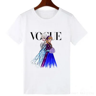 

2019 new female fashion summer Princess VOGUE short sleeve loose large code leisure print letter tee punk T-shirt S-XXL