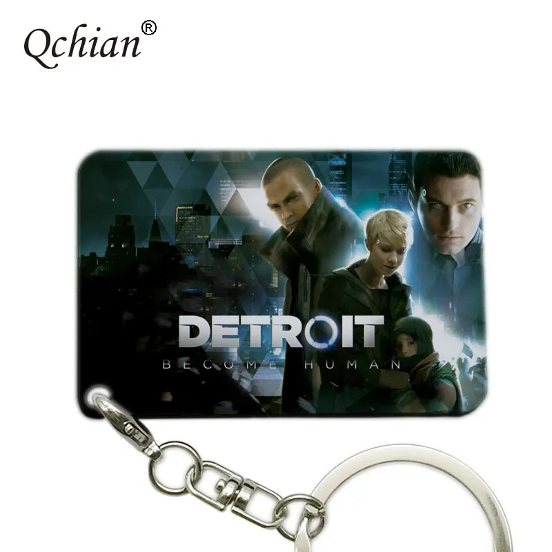 

New Game Detroit: Become Human Keychain for Men Women Detroit Printed Pictures Key Chains