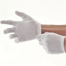 Белые длинные хлопковые перчатки