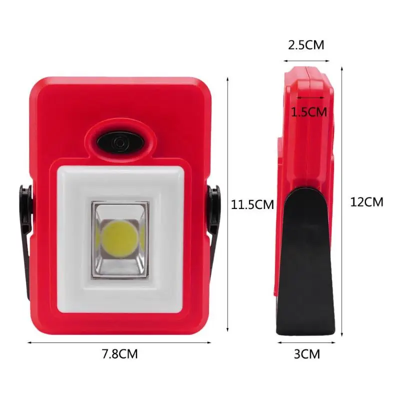 Мини-cob LED Магнитный свет работы USB Перезаряжаемые аварийного инспекционные лампы, женская, с бусинами с одной главной балкой с крючком
